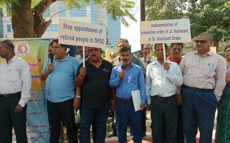 ଚାରି ଦଫା ଦାବୀ ନେଇ ଓ.ପି.ଜି.ସି ଅଫିସର ଆସୋସିଏସନ୍,ର ଆନ୍ଦୋଳନ