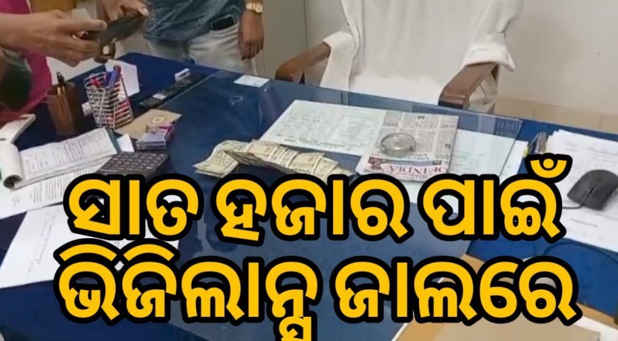 ସାତ ହଜାର ଟଙ୍କା ପାଇଁ ଭିଜିଲାନ୍ସ ଜାଲରେ ଛନ୍ଦି ହେଲେ ରାଜସ୍ବ ନୀରିକ୍ଷକ .