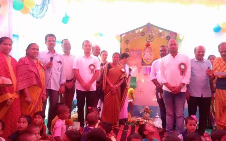  ପ୍ରାଥମିକ ବିଦ୍ୟାଳୟ ରେ ଖଡ଼ିଚୁଆଁ କାର୍ଯ୍ୟକ୍ରମ ମହାଆଡ଼ମ୍ବରରେ ପାଳିତ .