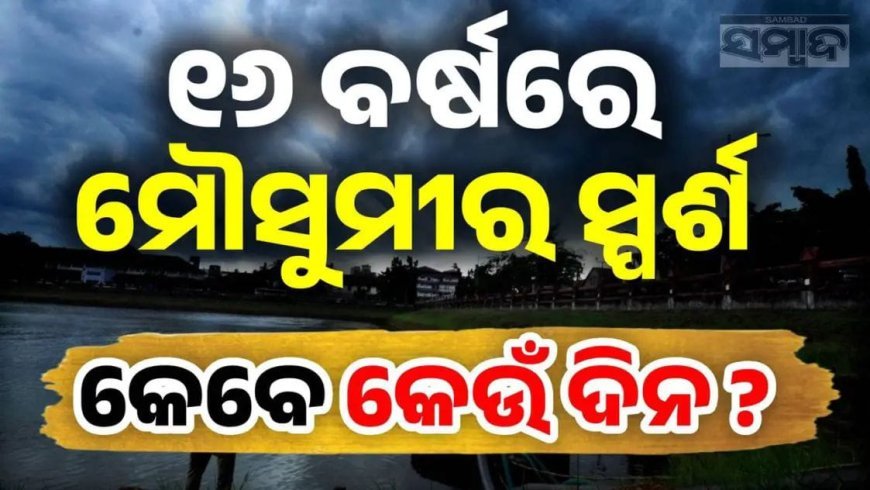 ୨୦୦୯ରୁ ୨୦୨୫: ଜାଣନ୍ତୁ, କେଉଁ ମାସ କେଉଁ ତାରିଖରେ କେରଳ ଛୁଇଁଛି ମୌସୁମୀ.