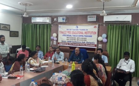 ଜିଲ୍ଲା ସ୍ବାସ୍ଥ୍ୟ ସମିତି ପକ୍ଷରୁ ତମାଖୁ ମୁକ୍ତ ବିଦ୍ୟାଳୟ ସମ୍ପର୍କିତ ଏକ ଦିବସୀୟ ତାଲିମ କାର୍ଯକ୍ରମ ଅନୁଷ୍ଠିତ।