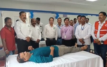 ଭାରତୀୟ ଷ୍ଟେଟବ୍ୟାଙ୍କ ପ୍ରତିଷ୍ଠା ଦିବସ ଅବସରରେ ରକ୍ତଦାନ ଶିବିର  .