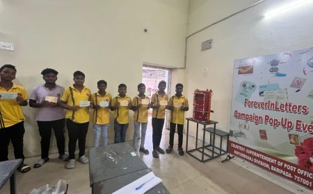 ମୟୂରଭଞ୍ଜ ଡ଼ାକ ମଣ୍ଡଳ ପକ୍ଷରୁ "ଫରଏଭର୍ ଇନ୍ ଲେଟରସ"  କାର୍ଯ୍ୟକ୍ରମ ପାଳିତ ।