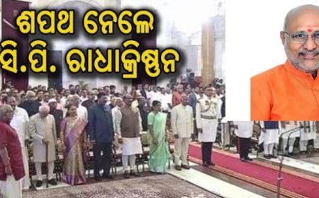 ୧୫ ତମ ଉପରାଷ୍ଟ୍ରପତି ଭାବେ ଶପଥ ନେଲେ ସି.ପି. ରାଧାକ୍ରିଷ୍ଣନ...
