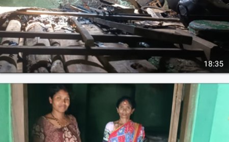 ଘରପୋଡି ରେ ଗୋଟିଏ ପରିବାର ର ସର୍ବସ୍ବ ନିଆଁ ଲାଗି ଜଳିଯାଇଥିବା ଅଭିଯୋଗ ହେଇଛି ।