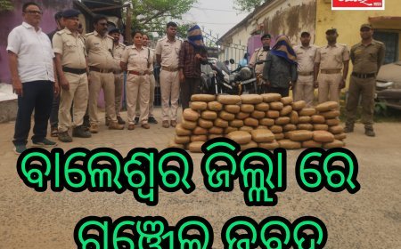 ବାଲେଶ୍ୱର ଜିଲ୍ଲା ରେ  ଗଞ୍ଜେଇ ଜବଦ..