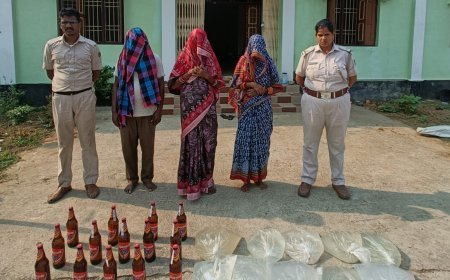 ଦେଶୀ ମଦ ଓ ବିଅର ଜବତ, ୦୩ ଗିରଫ ।