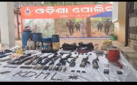 ସର୍ଚ୍ଚ ଅପରେସନ ସମୟରେ  ବିପୁଳ ପରିମାଣରେ ମାଓ ସାମଗ୍ରୀ ଜବତ  l