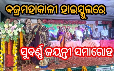 ଵଜ୍ରମହାକାଳୀ ହାଇସ୍କୁଲର ପୂରାତନ ଛାତ୍ରଛାତ୍ରୀଙ୍କ ପକ୍ଷରୁ ସୁବର୍ଣ୍ଣ ଜୟନ୍ତୀ ସମାରୋହରେ ପାଳିତ