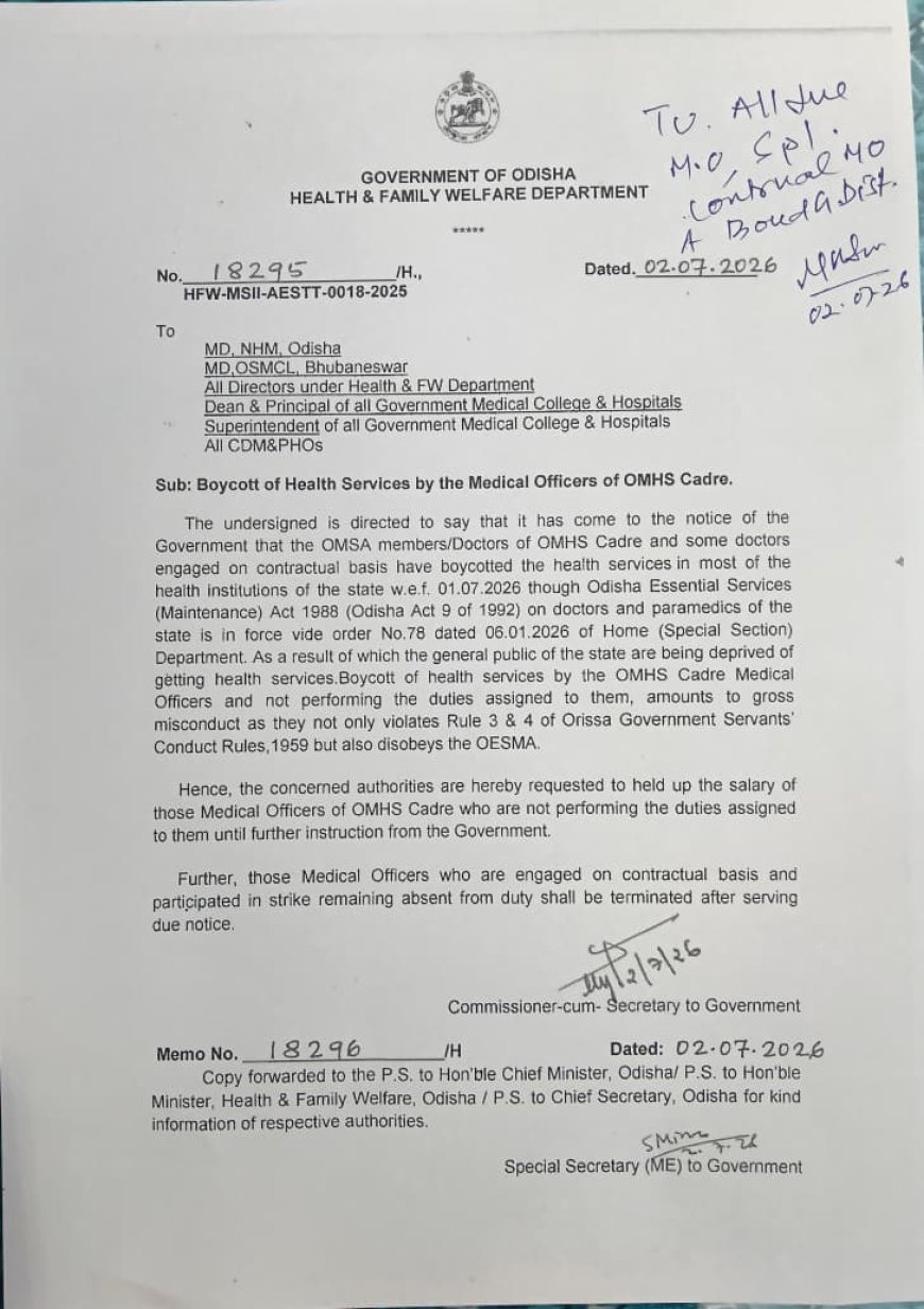 ଆନ୍ଦୋଳନର ଡାକ୍ତରଙ୍କ ବିରୋଧରେ ଆକ୍ସନ*